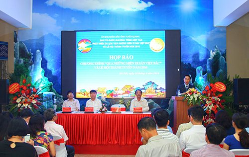 Họp báo chương trình hợp tác phát triển du lịch “Qua những miền di sản Việt Bắc” và Lễ hội thành Tuyên 2016
